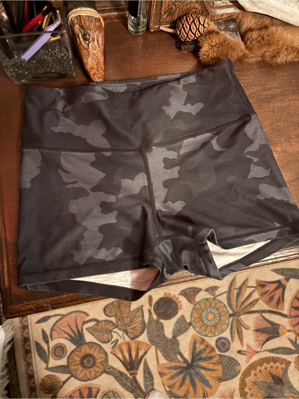 Prana High-Rise Camo Performance Bike Shorts
